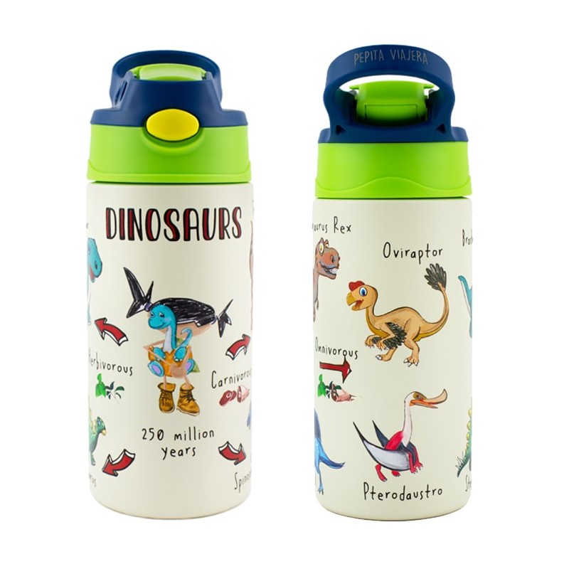 Botella térmica infantil Dinosaurios - Librería Mundo Ideas