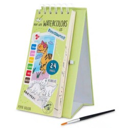 Libro para colorear con acuarelas Dinosaurios - Librería Mundo Ideas
