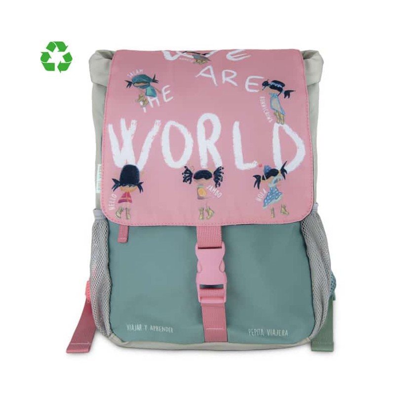 Mochila-Pizarra escolar Saludos del Mundo - Librería Mundo Ideas