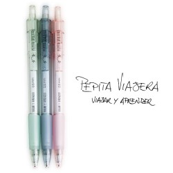 Pack bolígrafos de gel Pepita Viajera - Librería Mundo Ideas