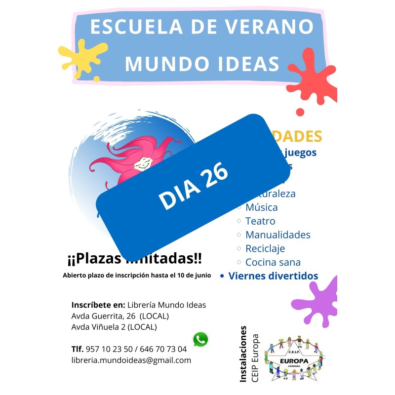 JUNIO del 26 al 28 - Librería Mundo Ideas