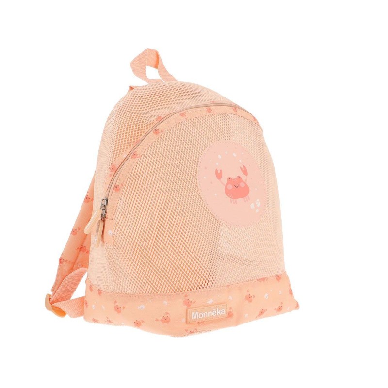 Mochila Infantil Antiarena Crab Coral - Librería Mundo Ideas