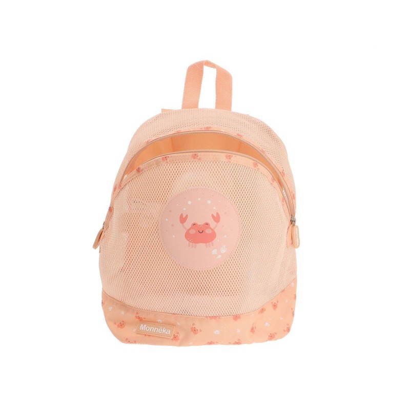 Mochila Infantil Antiarena Crab Coral - Librería Mundo Ideas