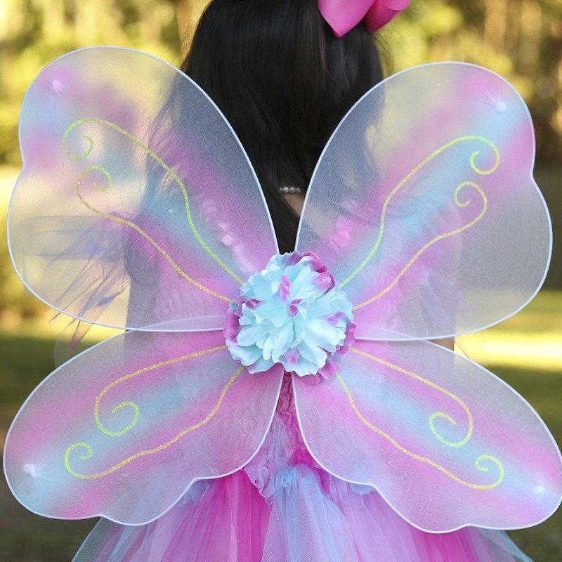 Vestido mariposa rosa y azul de 5 a 6 años - Librería Mundo Ideas